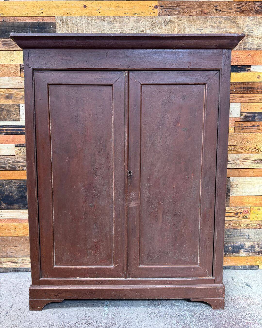 Antique Parisian wardrobe in solid wood