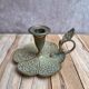 Antique brass candlestick La Ménagère Paris – floral decoration