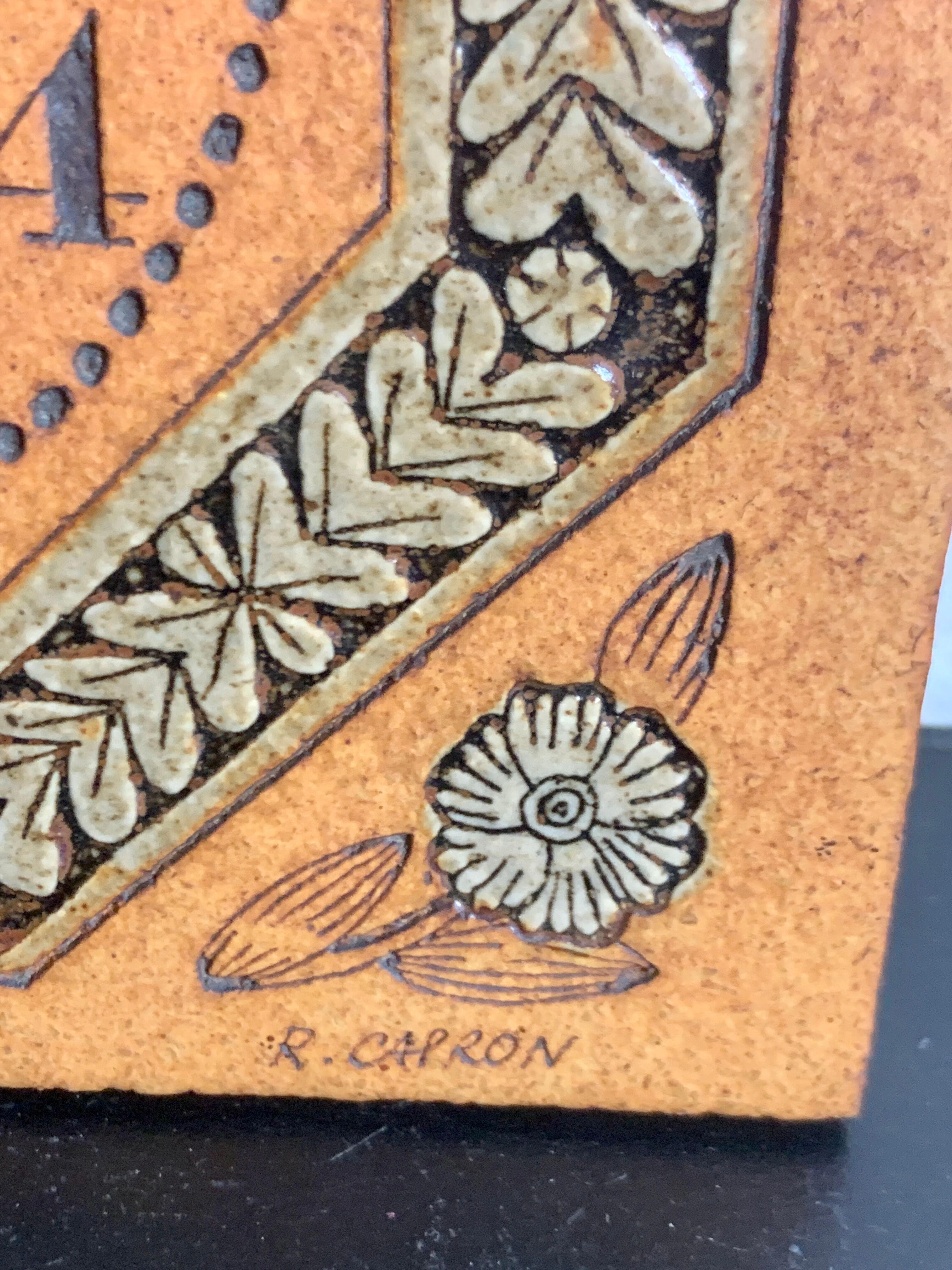 Ceramic clock by Roger Capron, 1960's