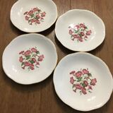 4 old flat plates in Gien porcelain