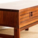 Small chest of drawers, hall or occasional furniture, Danish in rosewood.