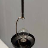 White Opaline Glass and Black Iron Floor Lamp by Stilnovo, Italy