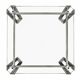 Brutalist coffee table / metal glass / 1980s / weighty