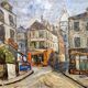 Oil by J. Pineau XX - Montmartre