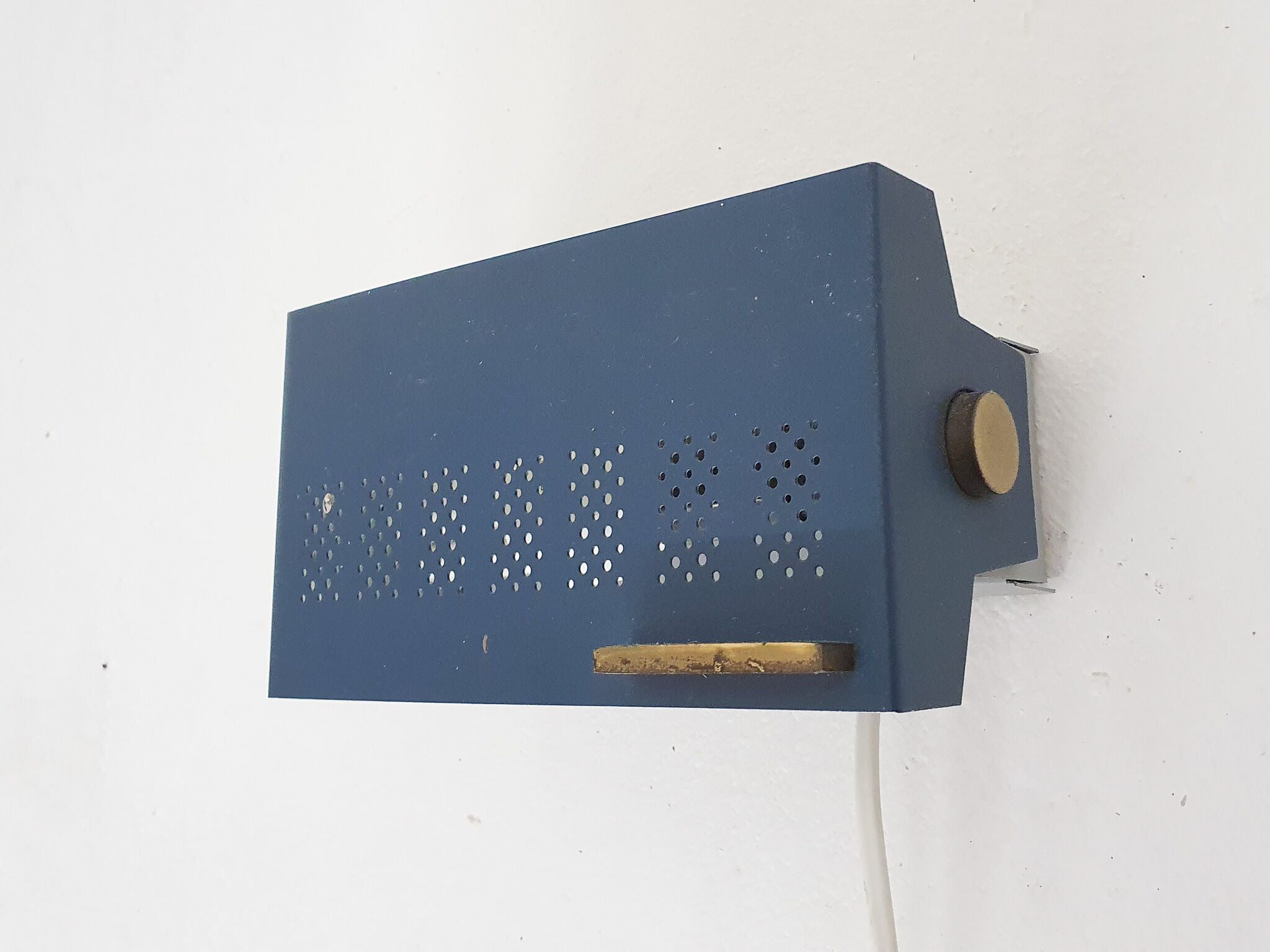 Mid-century metal and brass wall light, The Netherlands 1950's