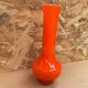 Ancien vase soliflore murano verre multicouche orange & blanc vintage