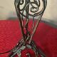 1930 wrought iron lamp, opaline lampshade, Clichy, very beautiful, 39x20