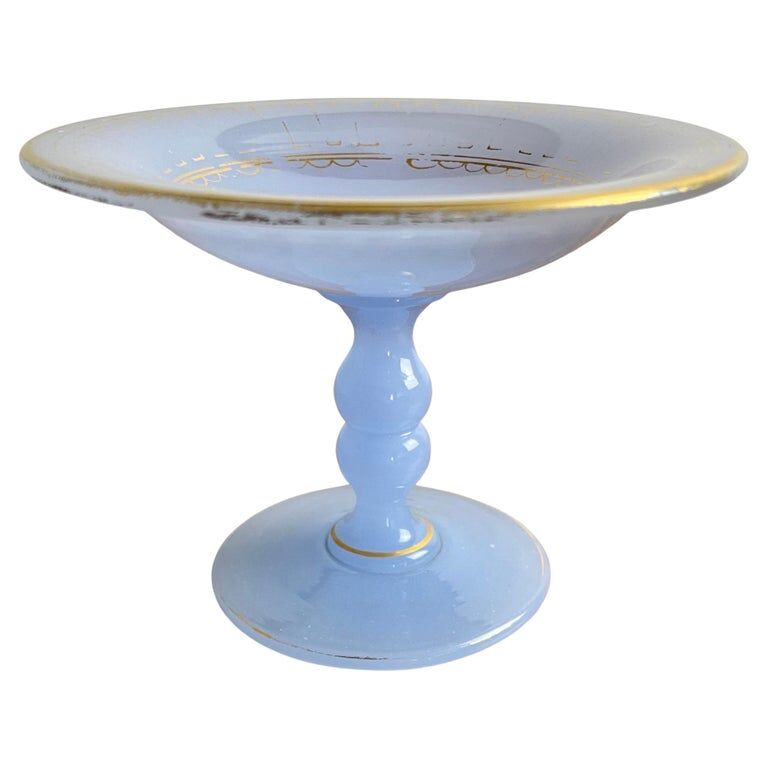 19th century opaline jewelry dish