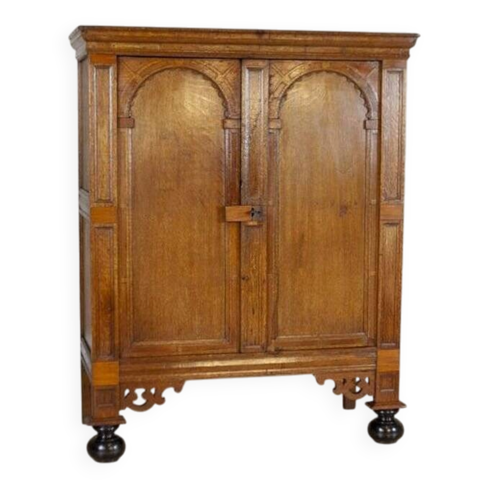 19th Century Dutch Mannerism Oak Cabinet