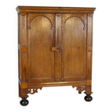 19th Century Dutch Mannerism Oak Cabinet