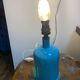 Pair of lamp bases, old ceramic gas bottle.