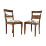 Set of two antique side chairs, czechoslovakia 1950