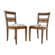 Set of two antique side chairs, czechoslovakia 1950