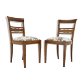 Paire de chaises latérales antiques, Tchécoslovaquie 1950