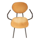 Office chair 1960 tubular seat skaï patina cream