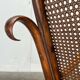 Curved wooden rocking chair Art Nouveau Jugendstil by Fischel, Austria, 1910s