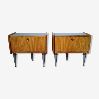 A pair of bedsides