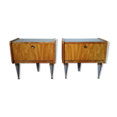 A pair of bedsides
