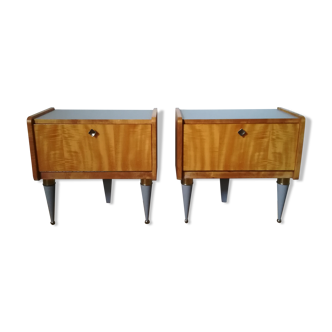 A pair of bedsides