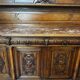 Two-part Renaissance-style buffet - Solid oak & marble, late 19th century