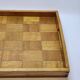 Vintage scandinavian serving tray in marquetry wood