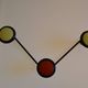 Wall coat rack with 3 hooks circa 1960s