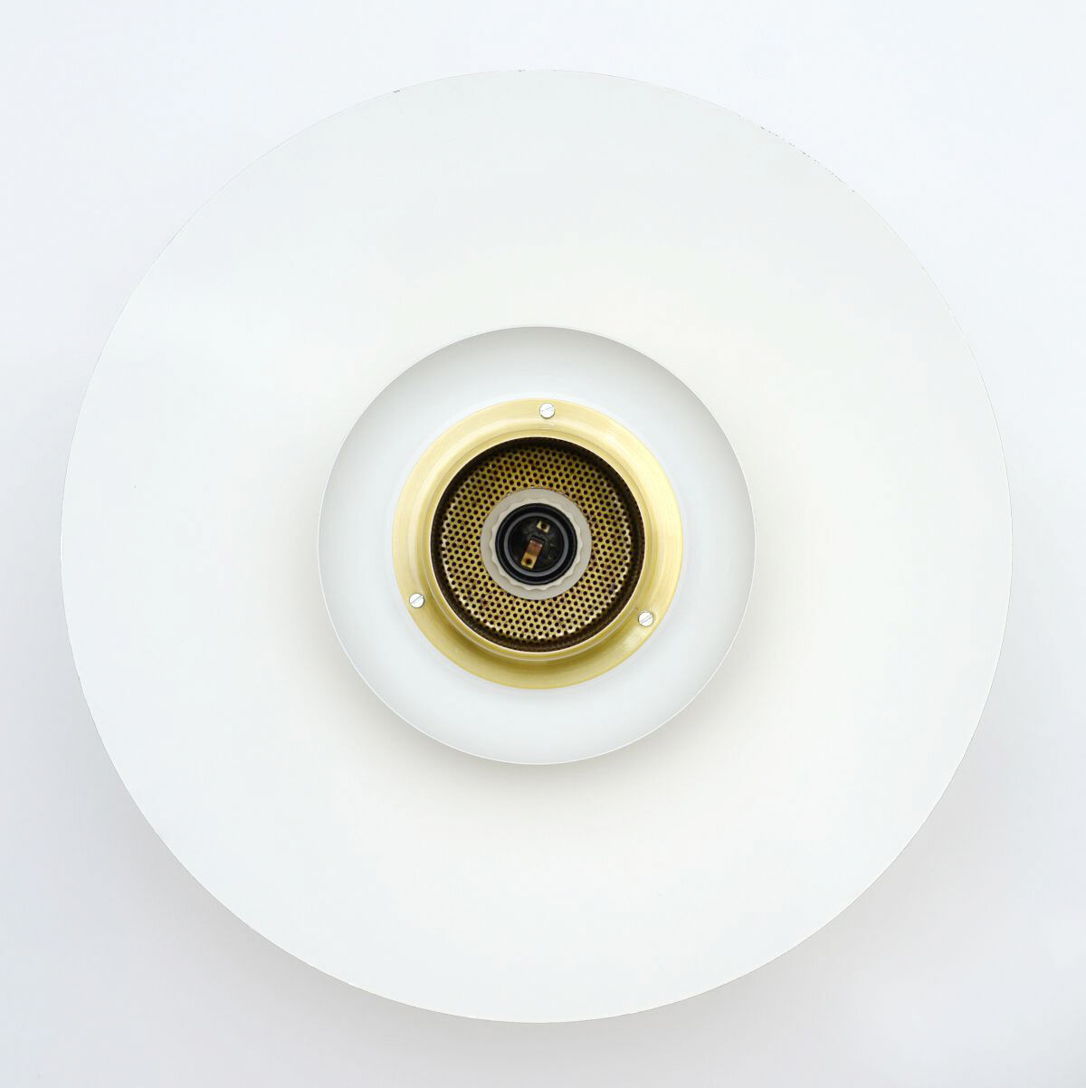 Vintage Lysaker Lamp In Golden Brass, Danish 1970s