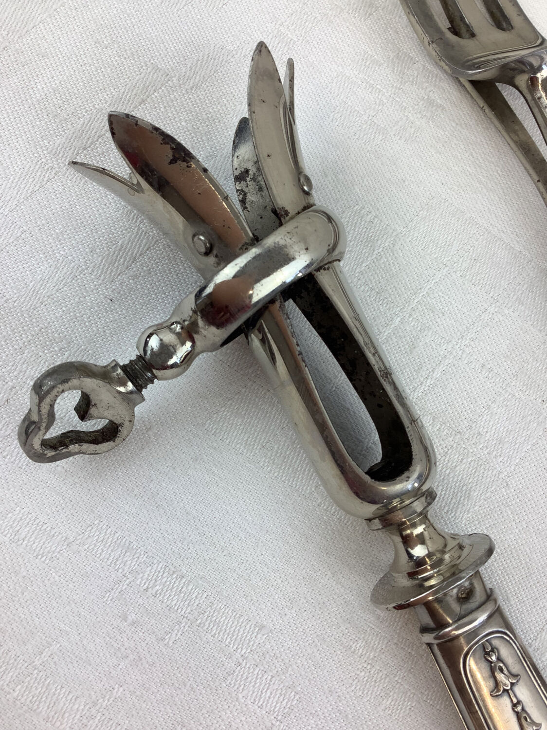 Old leg of lamb service, in silver made in France