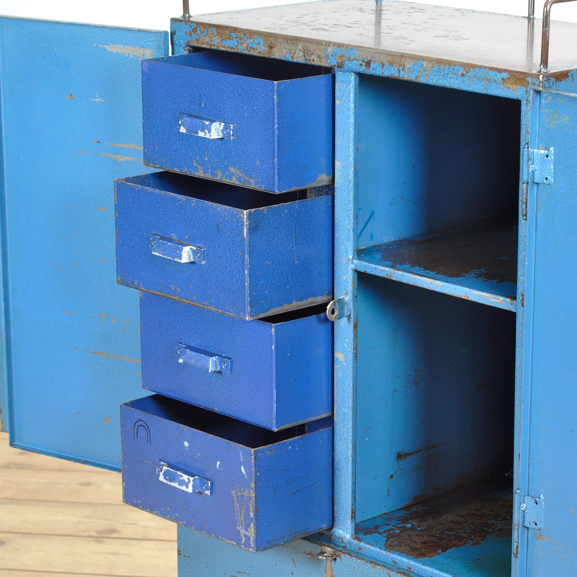 Industrial four-drawer cabinet from the 1970s