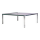 1960s coffee table with chrome frame and glass top by Hank Kwint for Metaform Netherlands