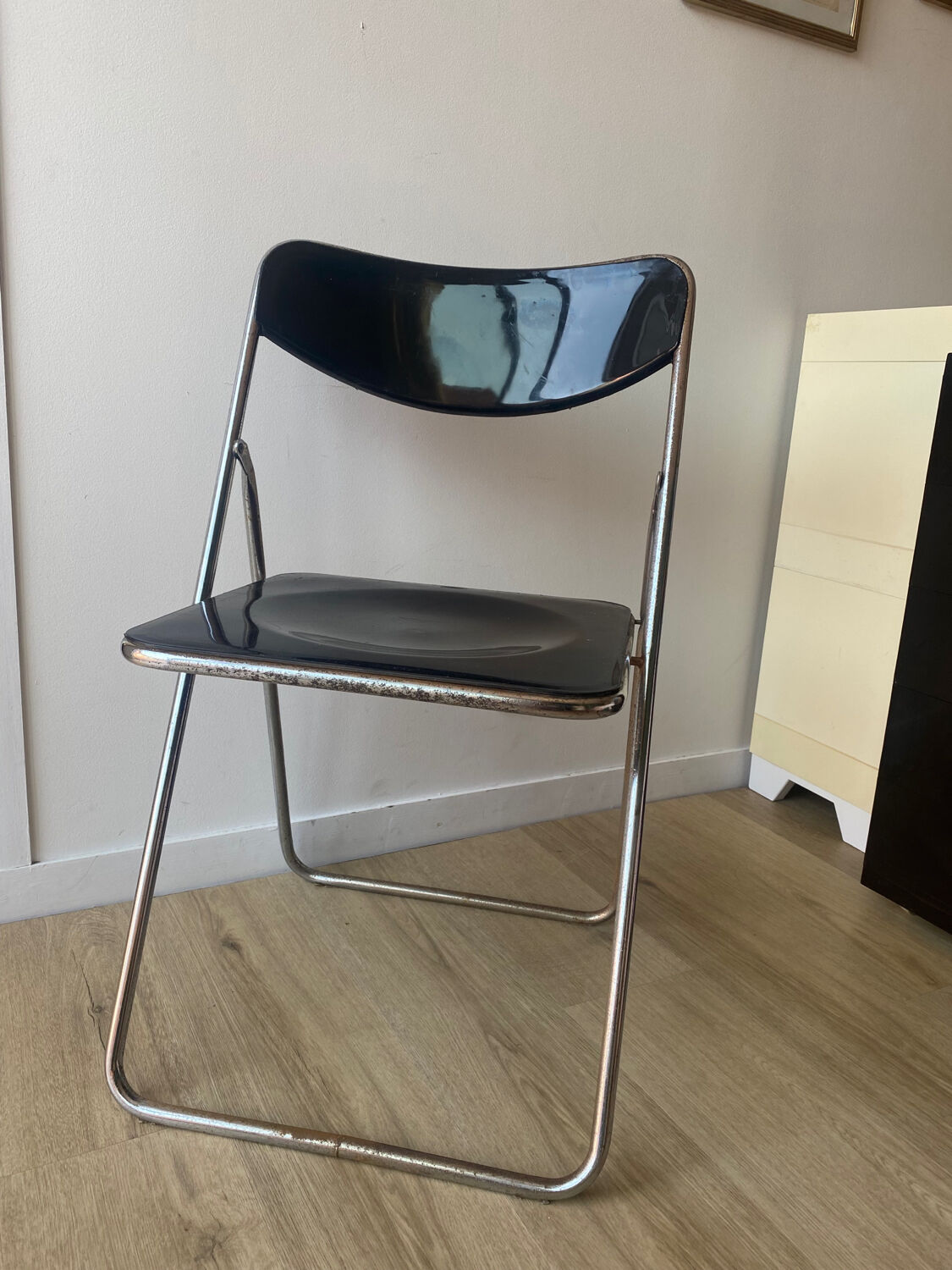Chaise pliante plexi ikea vintage 80