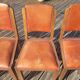 Lot de 4 chaises art déco assise cuir