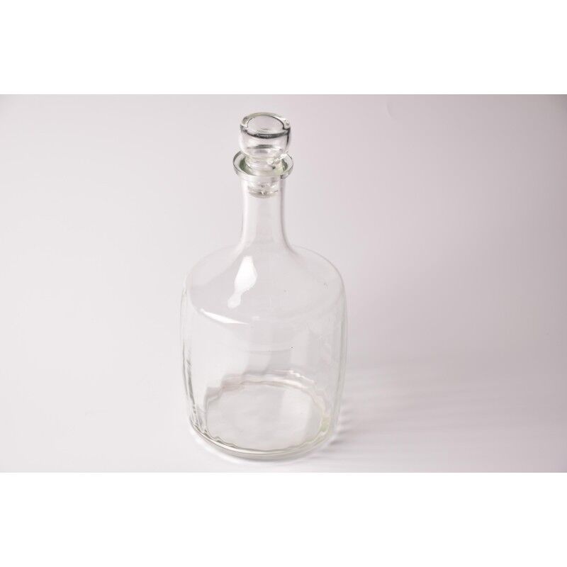 Vintage decanter with stopper | brocante glass wine bottle / wine decanter