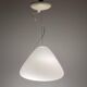 White glass pendant " Capsule " designed by Ross Lovegrove for Artemide. Italy 2010