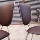 Set of 6 chairs in chrome and vinyl brand "le gal" 70