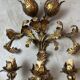 Pair of brass wall lights