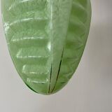 Suspension globe vintag in green clichy glass