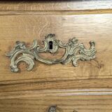 Louis XV period chest of drawers in light oak