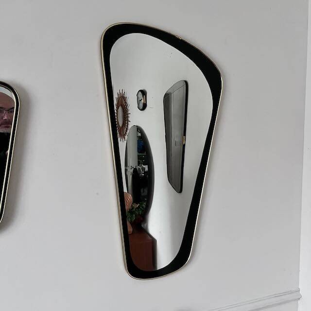 Large 1950s rearview mirror