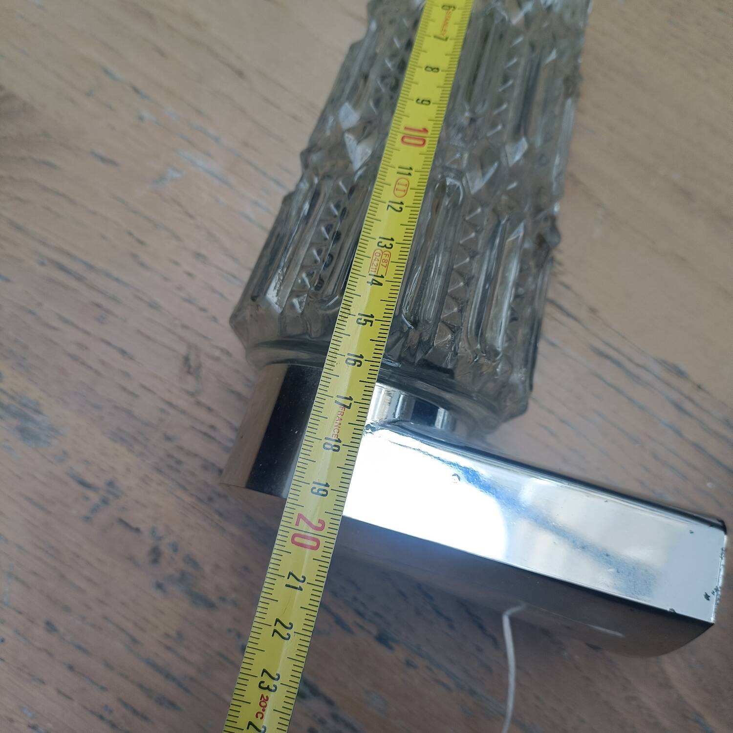 Pair of chrome Space Age wall lights