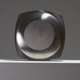 Plateau en inox carré, 1970s