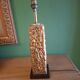 Vintage 80's lamp in gold metal