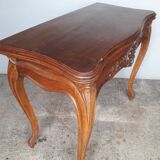 console table st Louis XV mahogany and walnut carved