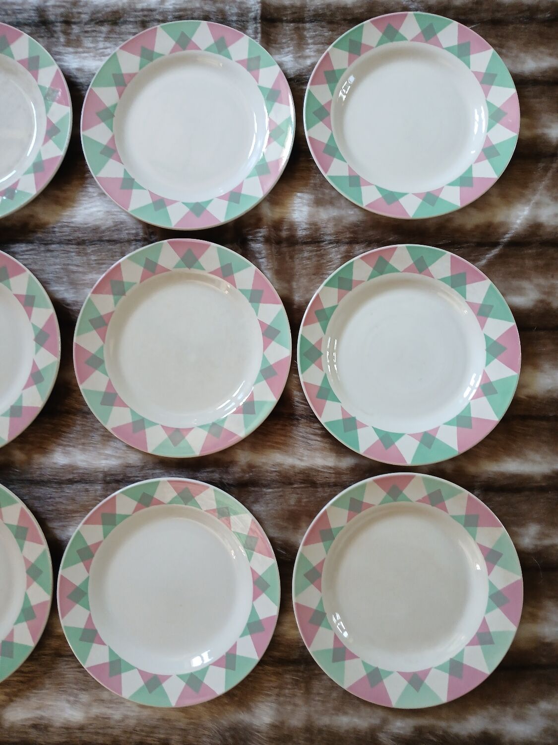 20 antique flat plates from Digoin and Sarreguemines