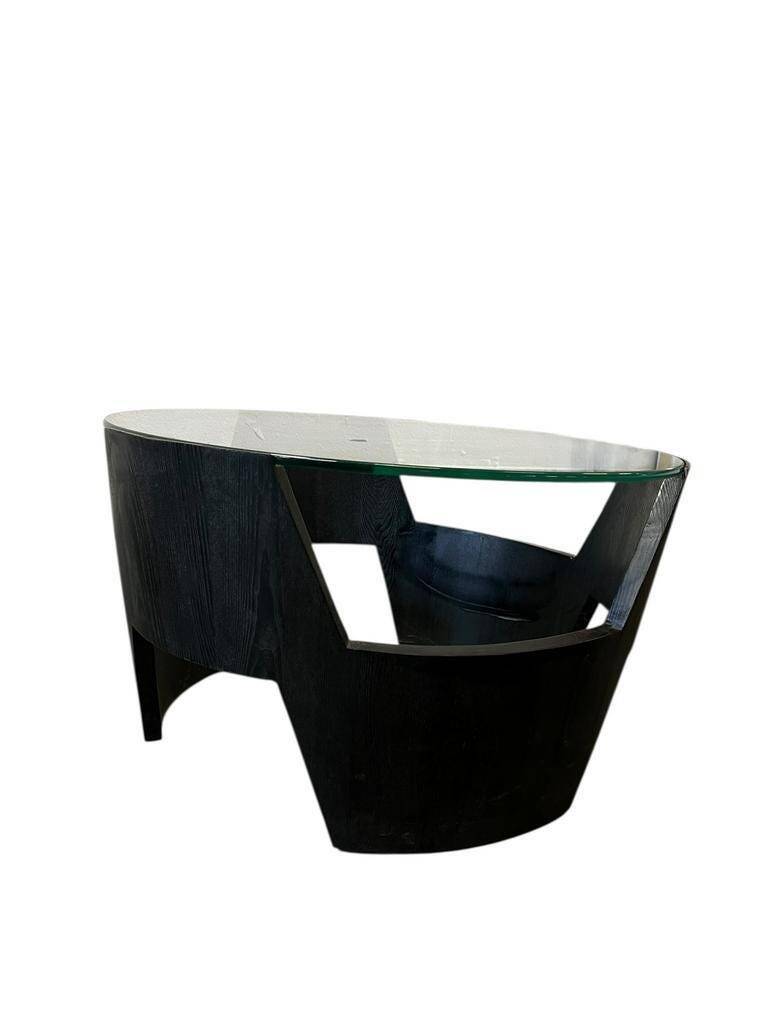 Table basse ronde vintage space age / table basse