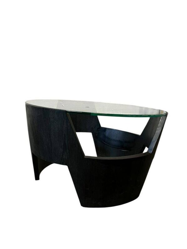Table basse ronde vintage space age / table basse