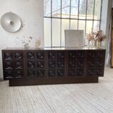 Brutalist sideboard attributed to De Coene 70s