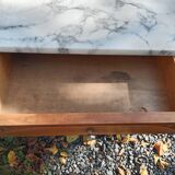 Retro bedside table with marble