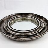 Mirror hofmann ceramic gray vallauris 1950