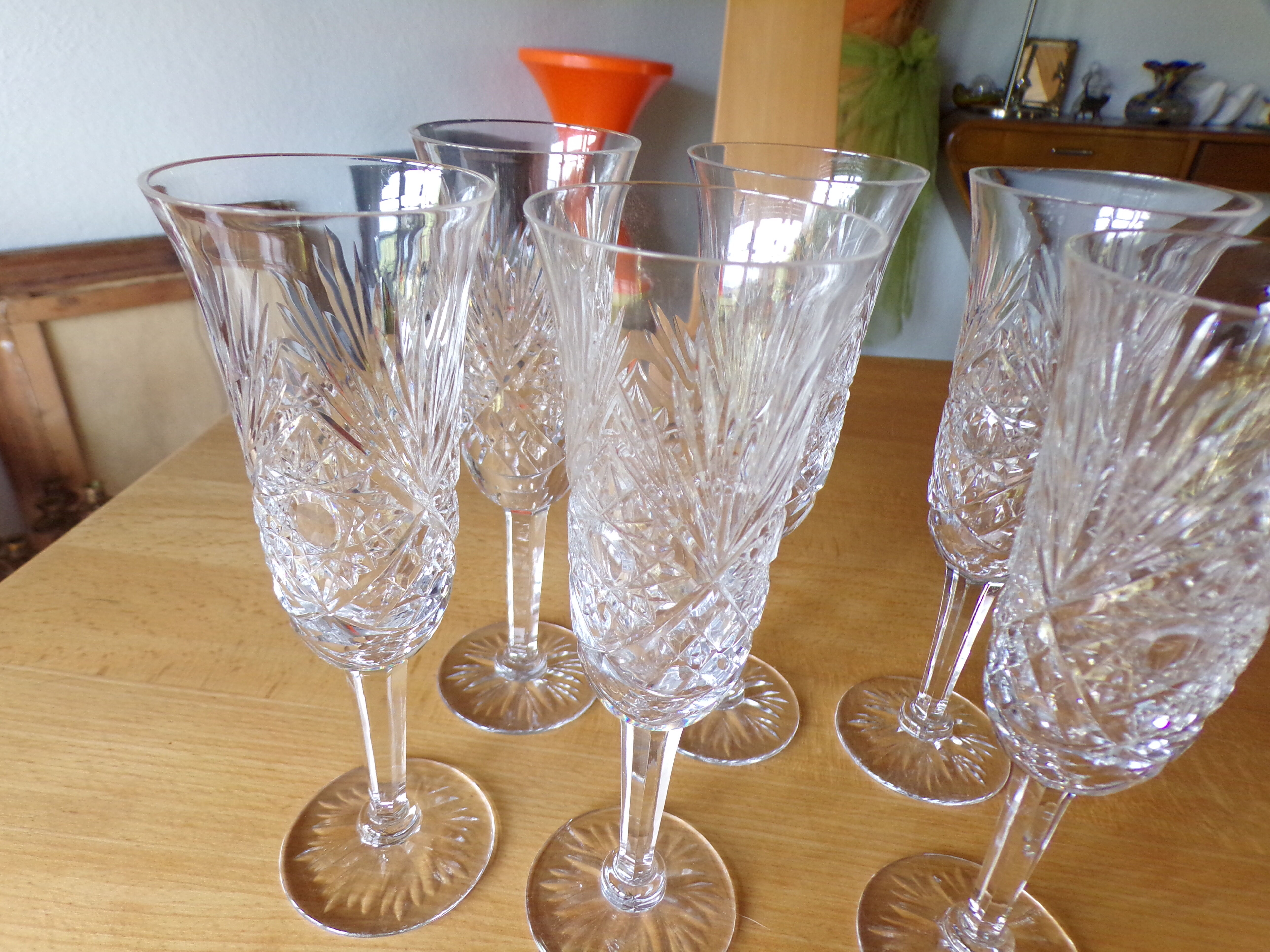 6 flutes à champagne Saint Louis
